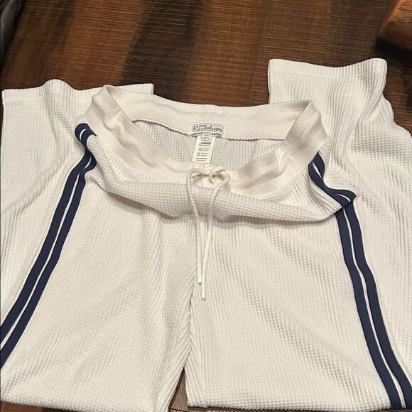 P.J. Salvage Cream Textured lounge pants - Picture 1 of 2